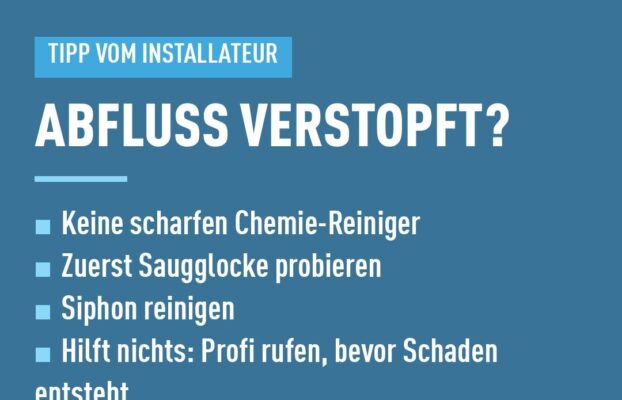 Abfluss verstopft? Das können Sie selbst tun