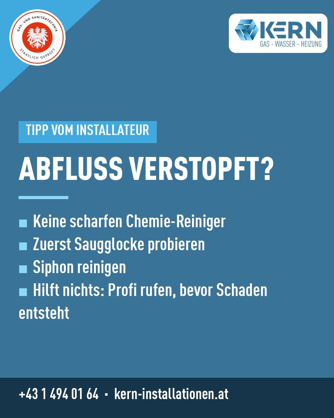 Abfluss verstopft? Das können Sie selbst tun
