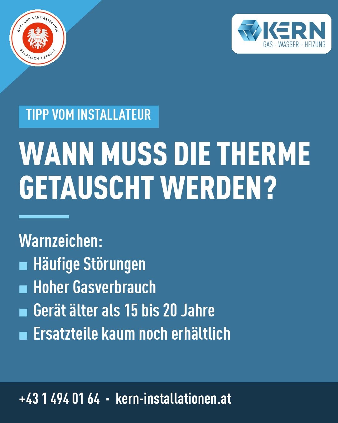 Wann muss die Therme getauscht werden?